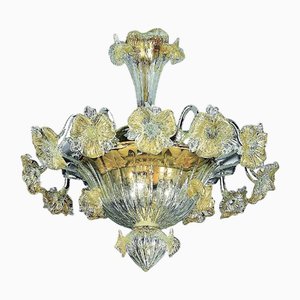 Venezianische Floreal Gold Murano Glas Einbauleuchte von Simoeng