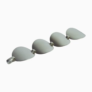 Mid-Century Modernist Sterling Silver Bracelet, Denmark, 1960s