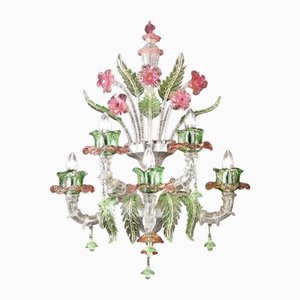 Applique da parete Cà Rezzonico veneziana in vetro di Murano e foglia argento di Simoeng