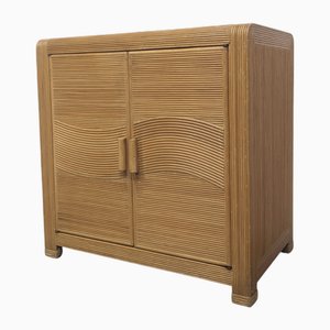 Credenza o cassettiera piccola in vimini, anni '80