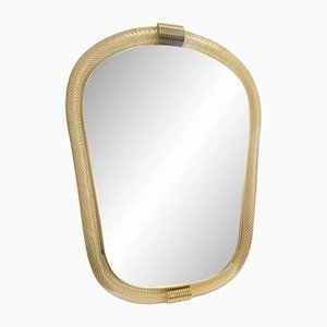 Venetian Torciglione Torchon Murano Glass Wall Mirror by Simoeng