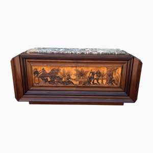 Walnut Sideboard with Marble Top