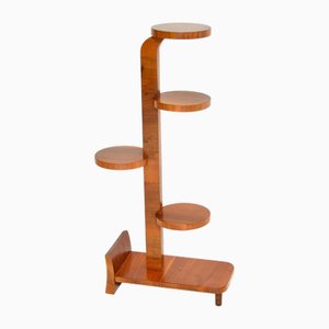 Swedish Art Deco Walnut Plant Stand, 1930s