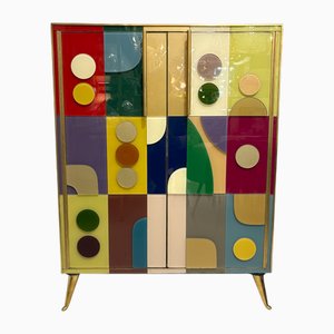 Cassettiera in vetro di Murano con mosaico, anni '60