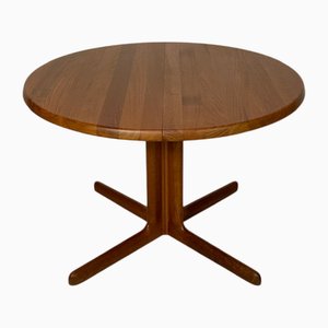 Vintage Danish Round Extendable Dining Table in Teak, 1970s