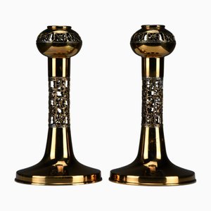 Scandinavian Modern Copper Pitsi Candlesticks by Pentti Sarpaneva for Turun Hopea, Finland, 1960s, Set of 2