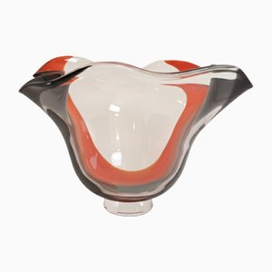 Scodella a forma di farfalla in vetro di Lars Hellsten per Orrefors, Svezia, 1996