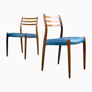 Modell 78 Stühle aus Palisander von Niels Otto (NO) Møller für JL Møllers, 1960er, 2er Set