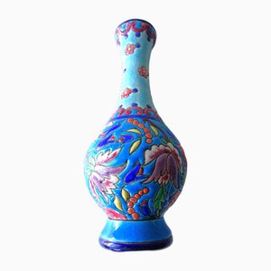 Enamel Ceramic Vase from Longwy, 1930s