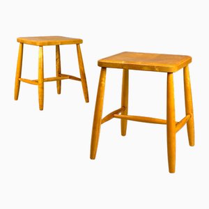Birch Stools by Ilmari Tapiovaara, 1950s, Set of 2