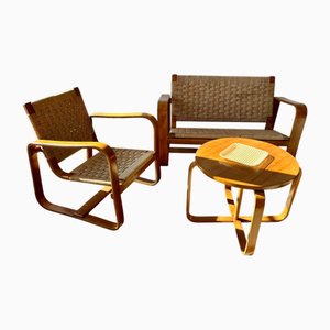 Sofa, Sessel und Tisch von G. Pagano Pogatschnig & G. Maggioni, Italien, 1941, 3er Set