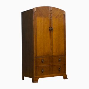 Art Deco Oak Tallboy by Harris Lebus for Utility Furniture, 1940s