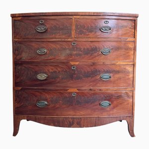 Antique Bow Fronted Chest of Drawers