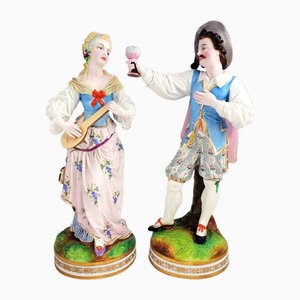 French Porcelain Figures of Vion and Baury, 1870, Set of 2