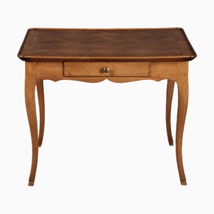 Small Antique Ladies Writing Desk or Side Table in Walnut Diamond Marquetry, 1760s