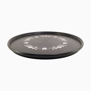 Grand Plateau Isolit Vintage avec Décor Argenté par Tiddit Wendt pour Perstorp, 1970s
