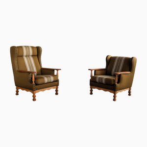 Brutalist Danish Armchairs from Henning Kjærnulf, 1960s, Set of 2