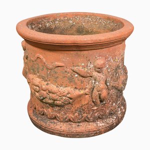 Vaso da giardino antico edoardiano in terracotta, Regno Unito, anni '10