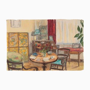 Suzanne Soutra, Interno di una casa, Tecnica mista, 1931