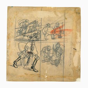 Gabriele Galantara, Skizze, Zeichnung, Anfang des 20. Jahrhunderts