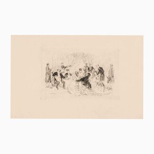 Edmond Morin, La Fete, Etching, Late 19th Century
