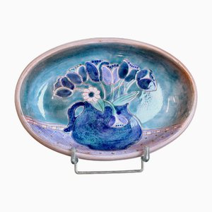 French Ceramic Decorative Platter by the Frères Cloutier, 1970s