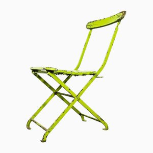 English Lime Green Pavilion Folding Chair, 1950s