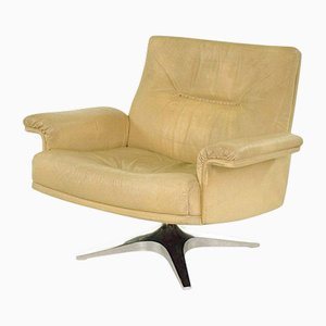 Vintage Swiss DS-35 Armchair in Cream Aniline Leather from de Sede, 1970s