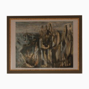 Bernard Mandeville, Le Port, 1977, Pastell auf Papier, gerahmt