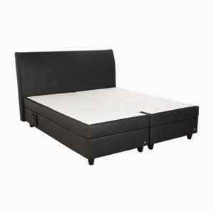 Anthrazitfarbenes Boxspringbett aus Kunstleder von Ruf