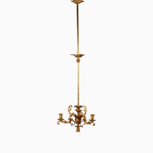 Vintage Gilt Bronze Chandelier