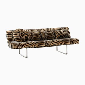 Oxted Sofa in Zebra-Patterned Fabric attributed to William Plunkett, 1970s