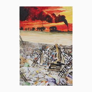 Marco Evaristti, Komposition, 2022, Acryl auf Leinwand