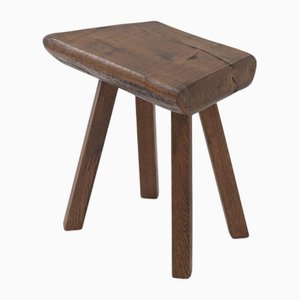 Vintage Brutalist Stool by Mobichalet, 1950s