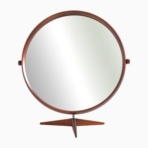 Walnut Table Mirror by Uno and Osten Kristiansson for Luxus, 1960s