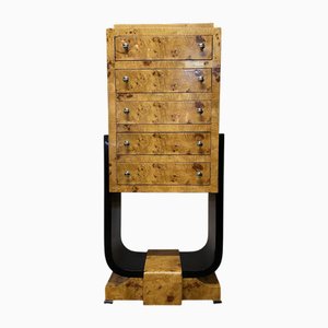 Art Deco Style Walnut & Ebonised Tallboy, 1930s