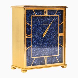 Vintage Lapislazuli Kaminuhr von Jaeger Le Coultre, 1970er