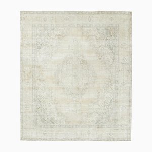 Vintage Tabriz Teppich mit Elfenbein und Salbei Ethereal Garden