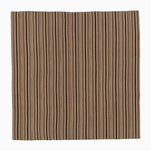 Vintage Bidjar Kilim with Brown and Beige Vertical Stripes