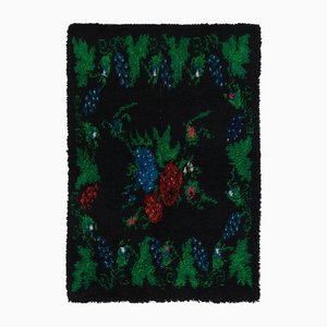 Vintage Turkish Tulu Rug with Bessarabian Style Floral Pattern