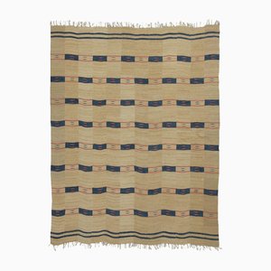 Panno Bondouku antico africano beige e blu indaco