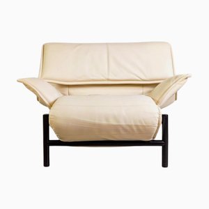 Veranda Lounge Chair in Leather by Vico Magistretti for Cassina, 1980s