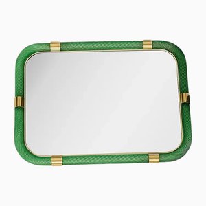 Italian Monumental Rectangular Torciglione Wall Mirror by Simoeng