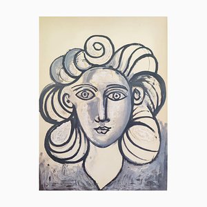 Pablo Picasso, Porträt von Francoise Gilot, 1954, Lithographie
