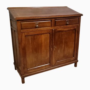 Stained Beech Shop Cabinet with Sloping Top, Late 19th Century