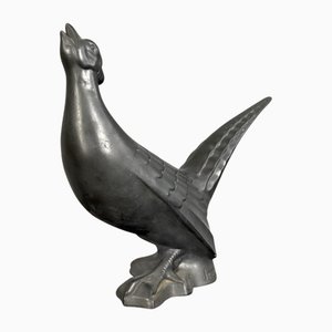 Uccello Art Déco in ceramica laccata nera di Jean