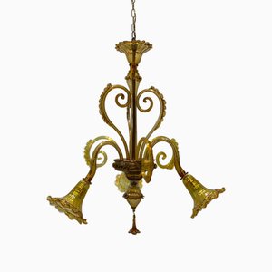 Vintage Murano Chandelier attributed to Venini, 1940