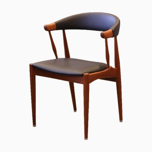 BA113 Armlehnstuhl aus Teak & Leder von Johannes Andersen für Bröderna Andersson, 1960er