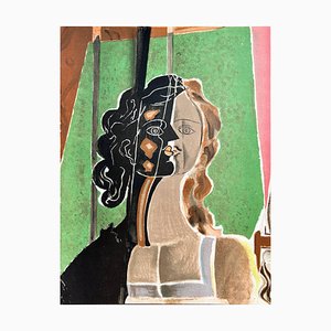 Georges Braque, Cubist Portrait, 1939, Lithograph