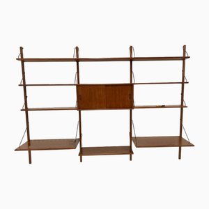 Mid-Century Scandinavian Wall System, 1960s, Set of 15